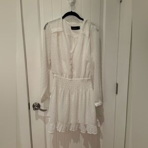MINKPINK Juliette Smocked Dress in White